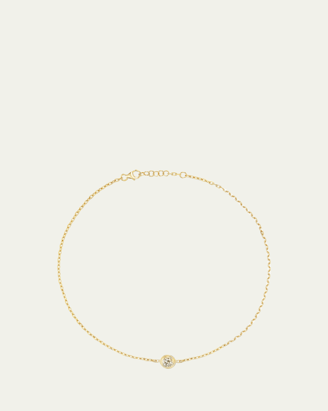 18K Yellow Gold Diamond Choker Necklace